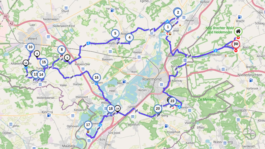 
								Karte Rursee-Eifel Tour