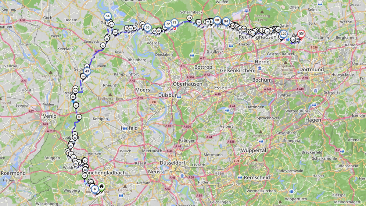 
								Karte Rursee-Eifel Tour